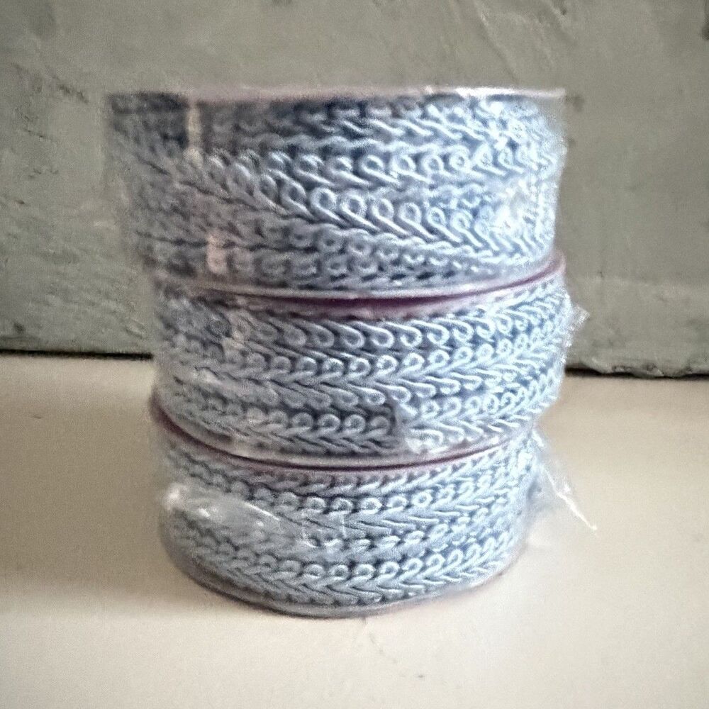 3/8" French Gimp Braid Trim Ribbon Scrapbooking Wedding Decoration Blue 3 Rolls